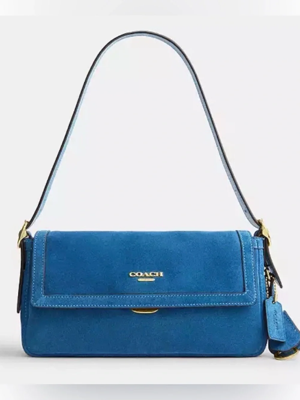 COACH Etta Small Flap Shoulder Bag, BLUE JAY